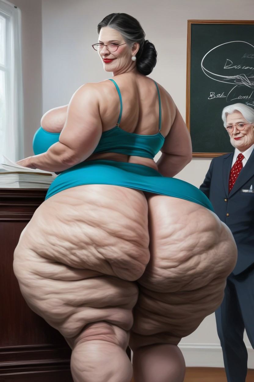 Massive Cellulite Fake Ass, Ass Triple Width Of Shoulders, Fit AI Porn
