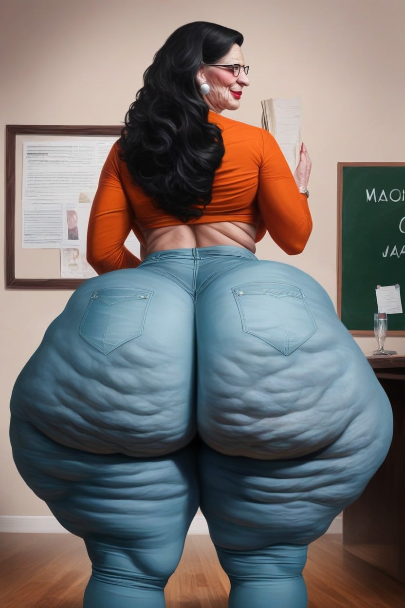 Insanely Huge Booty, Extremely Big Round Ass, Extremely Large Ass AI Porn