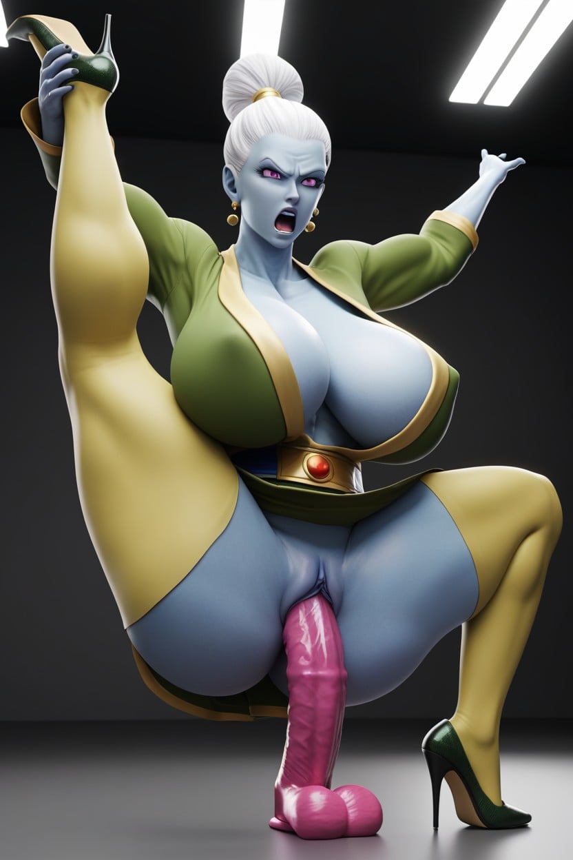 Violet Eyes, Tight Ass Gripping Dildo, Flexible AI Porn