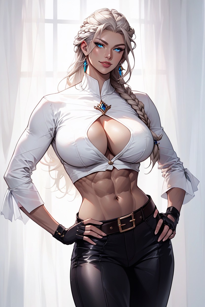 Fit, A Seductive Stunning Fantasy Sorceress, Waist Shot Hentai AI Porn