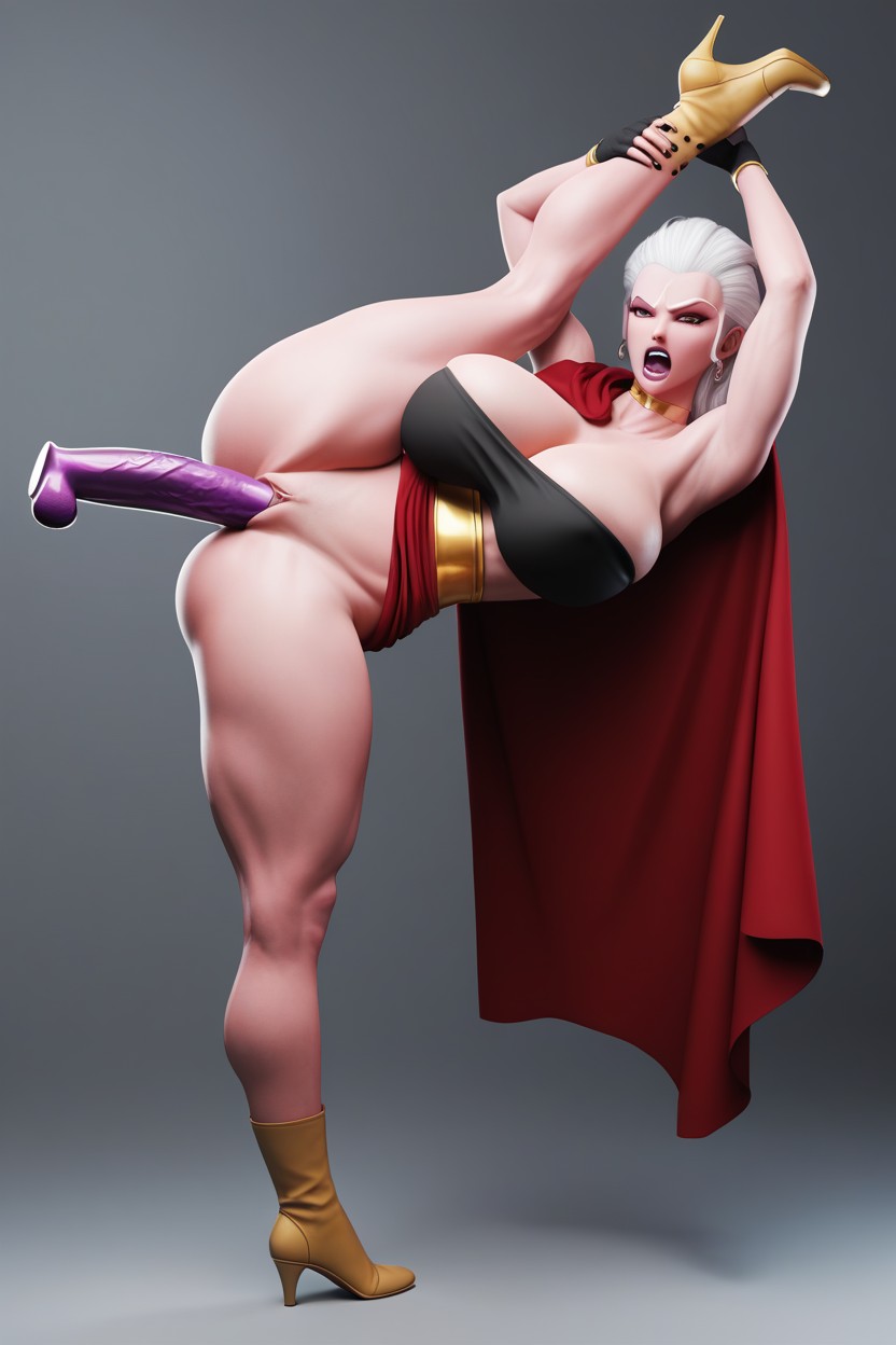 Legs Open Wide, One Leg Up Standing Splits Wide Open, Full Body AI Porn