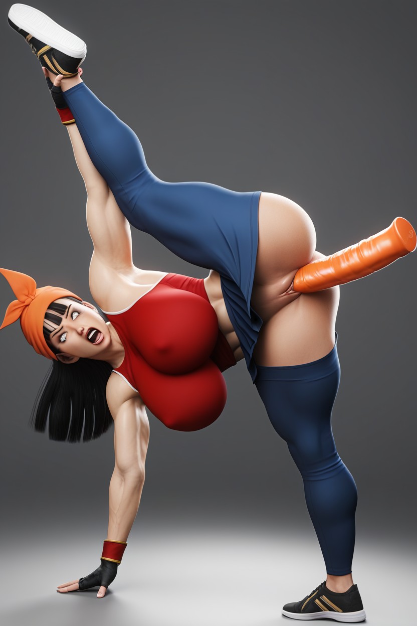 Shocked, Yelling, Dildo Ride AI Porn
