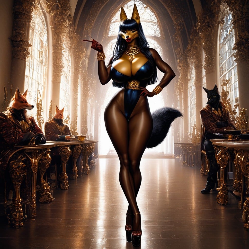 Luxury Living Room, Camel Tow, One Hand On Hip Furry AI Porn