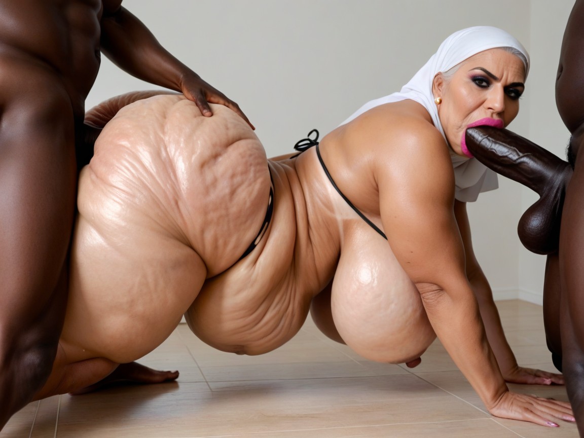 Pawg Step Step Step Step Step Step Step Mom, Full Body, African Man AI Porn