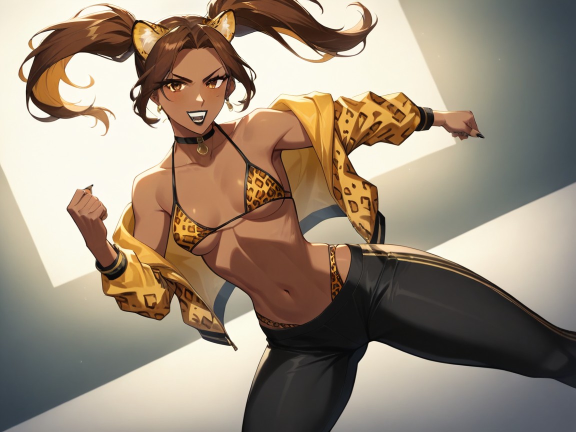 Wide Round Hips, Hips Wider Than Shoulders, Dark Brown Skin AI Porn
