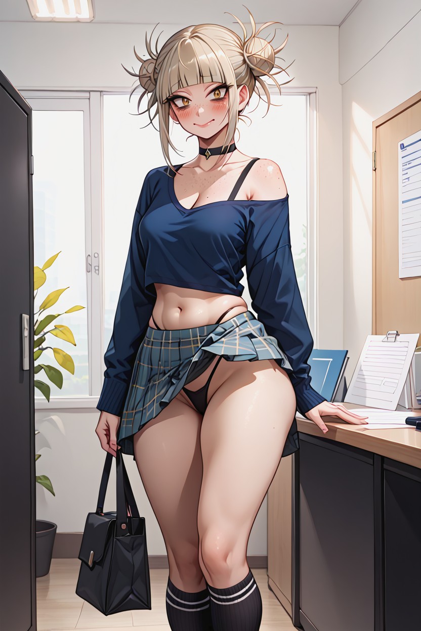 Pear Shape Body, Extra Wide Eyes, Narrowshoulders Porno IA