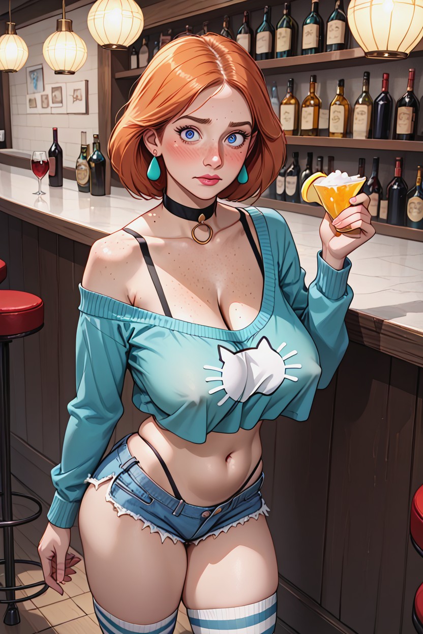 Disney Eyes, Mordredcat Lingerie, Cotton Shorts Barley Covering Ass AI Porn