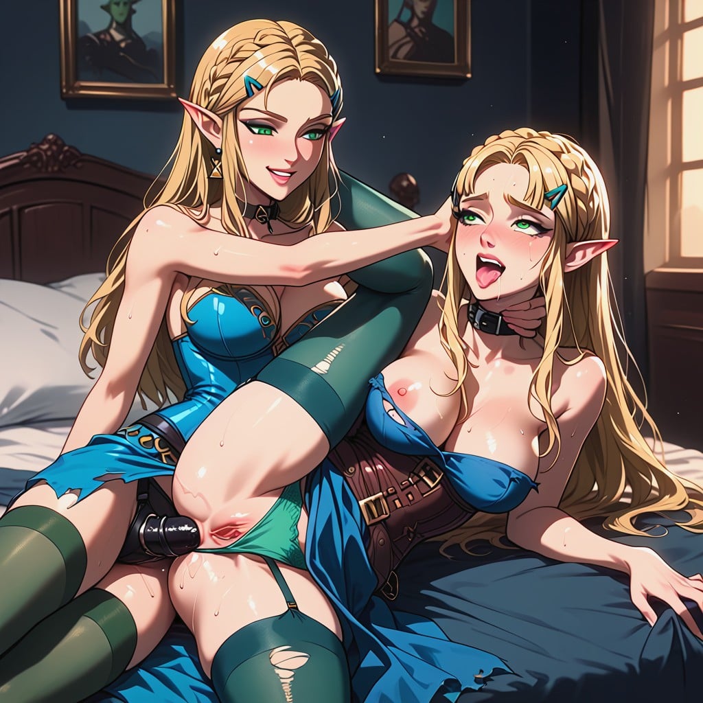 Long Hair, Mind Breaking, Zelda’s Face Is Pressed Against Ground Hentai AI Porn