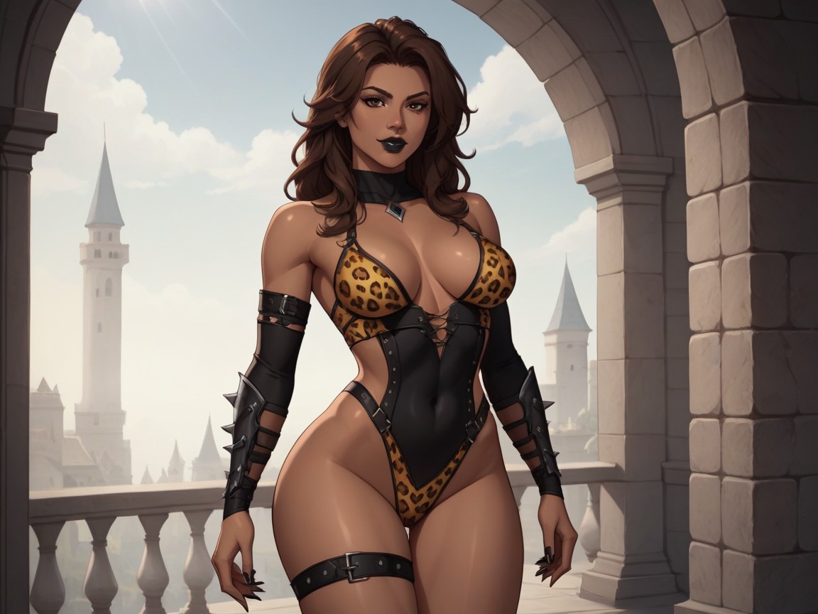 Woman Holding Obsidian Knife, Low Chest Width, Snatched Waist Hentai AI Porn