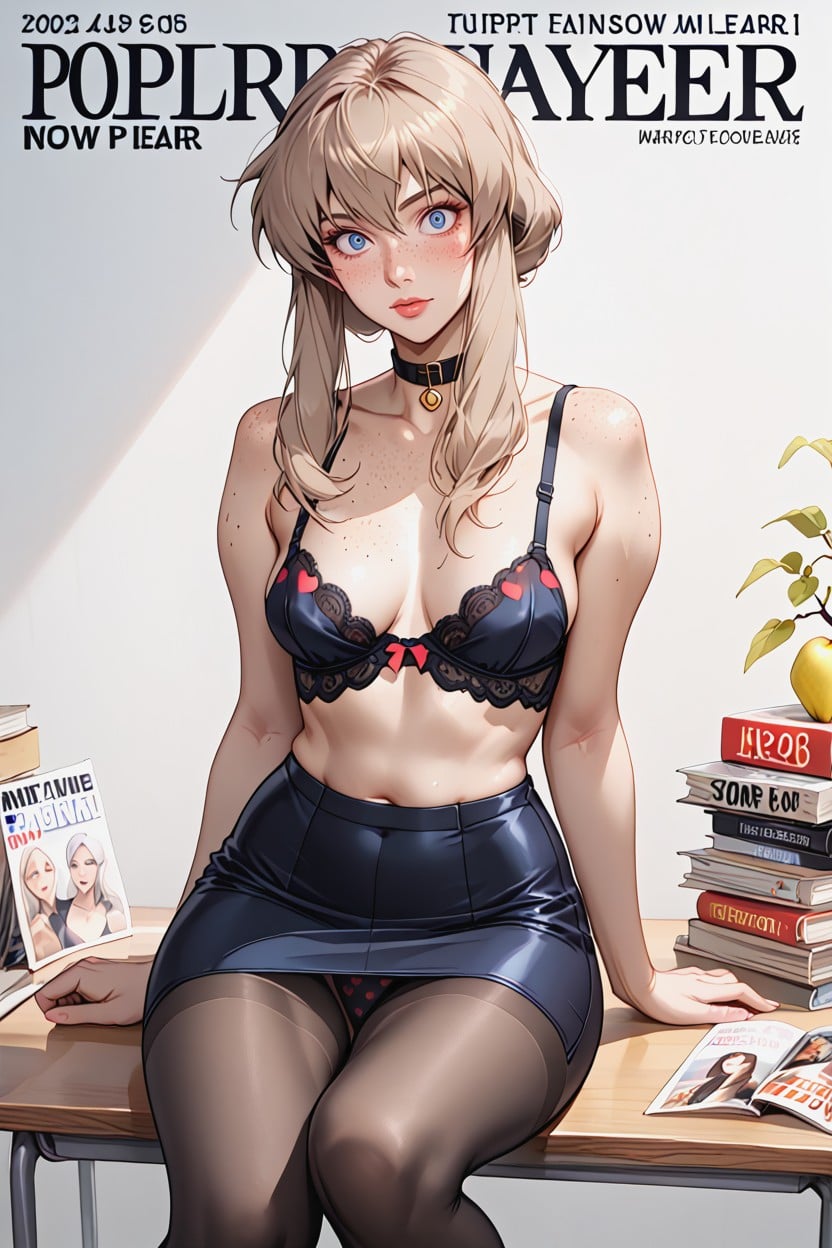 Wide Eyes, Extra Wide Eyes, Englishs Title Text Everywhere AI Porn