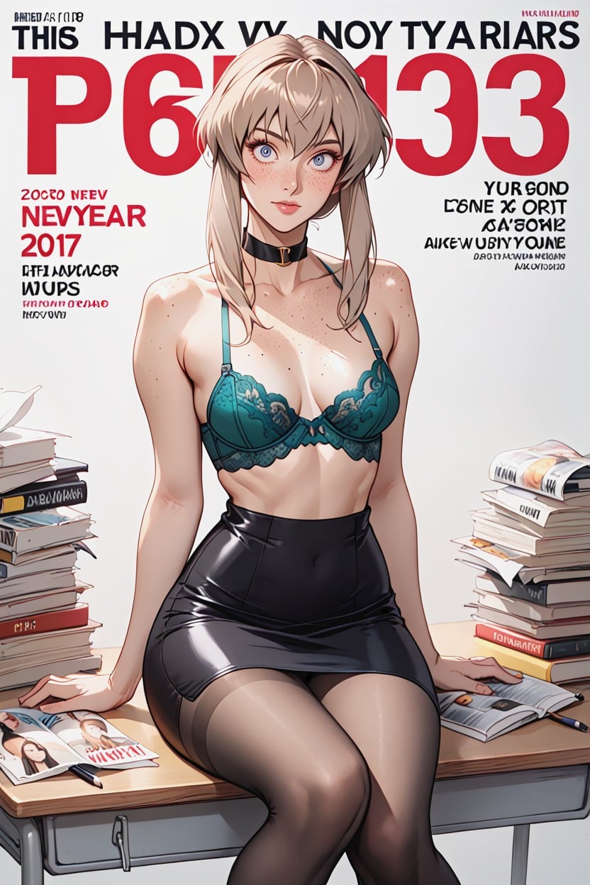 Englishs Title Text Everywhere, Light Brown Hair, Disney Eyes AI Porn