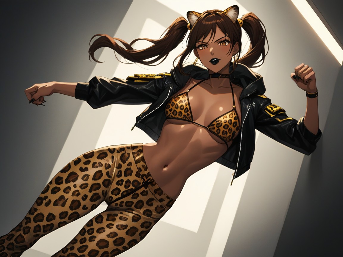 High Contrast Colors, Fists Up Fighting Pose, Modern Setting AI Porn