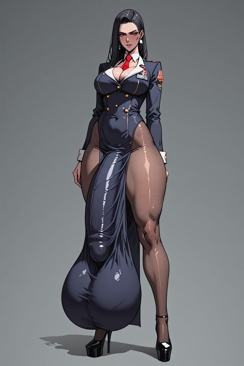 Clothes Stretching Over Bulge, Male, Hair Drags On Floor Shemale AI Porn
