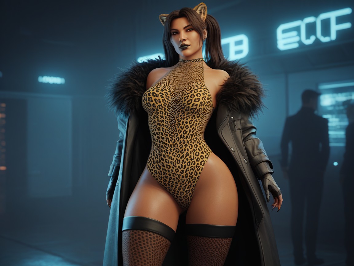 Snatched Waist, Tight Round Ass, 茶色の目 ラティーナAIエロ