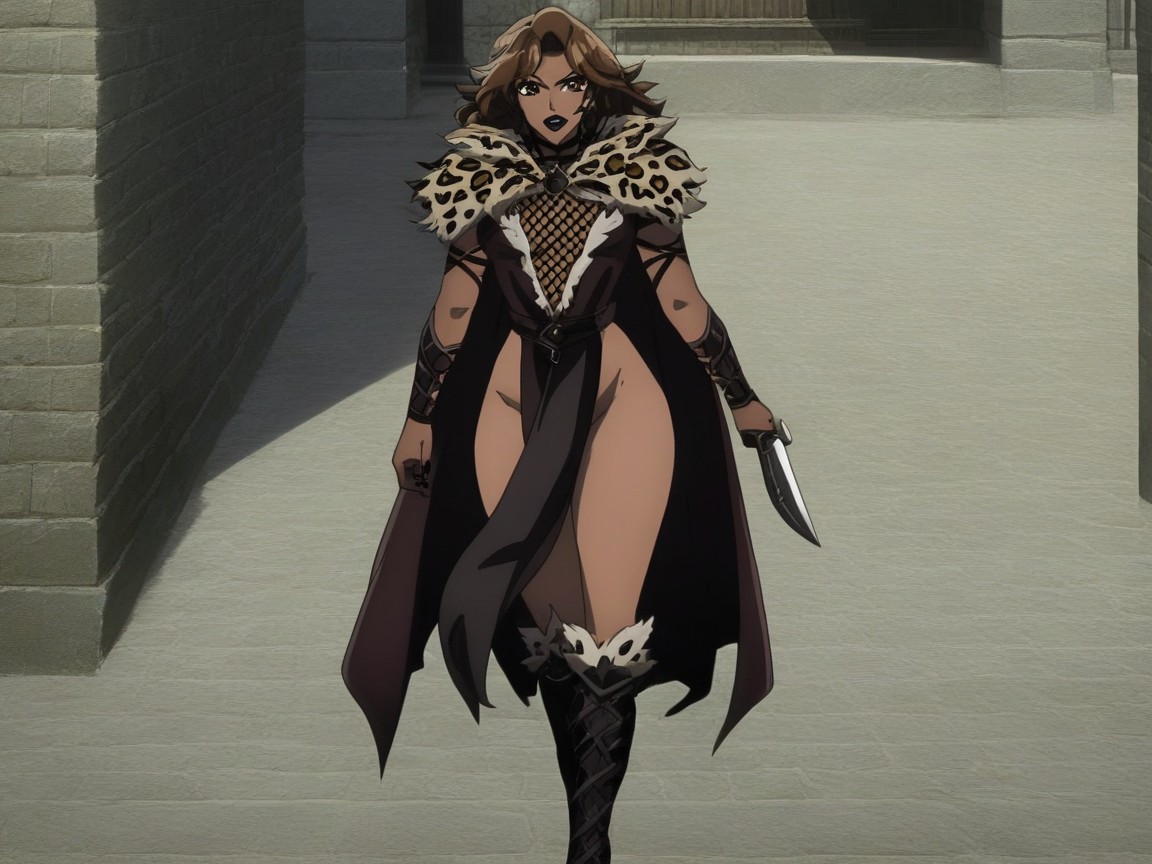 Afterimage, Wide Round Hips, Black Lipstick Hentai AI Porn