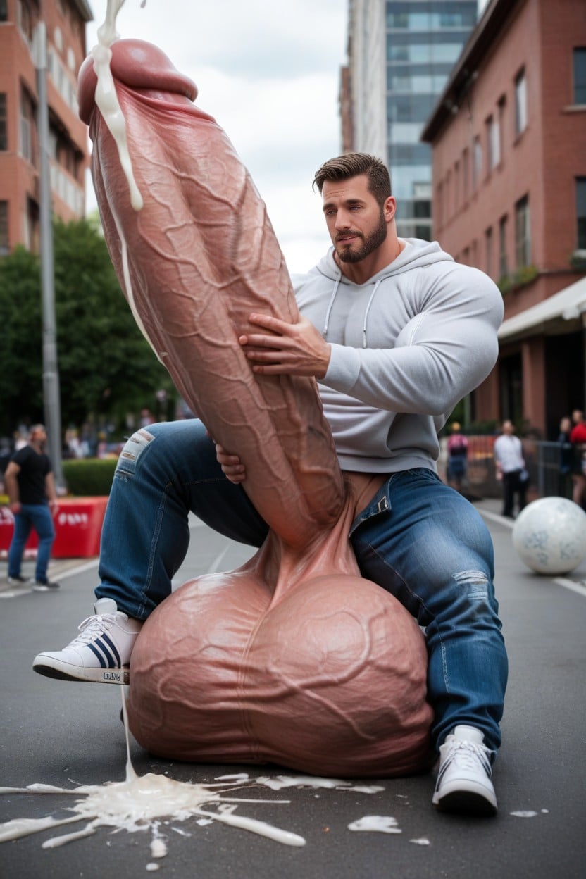 Pubic Hair, Growing Cock, Throbbing Cock Growth Lines AI Gay Porn