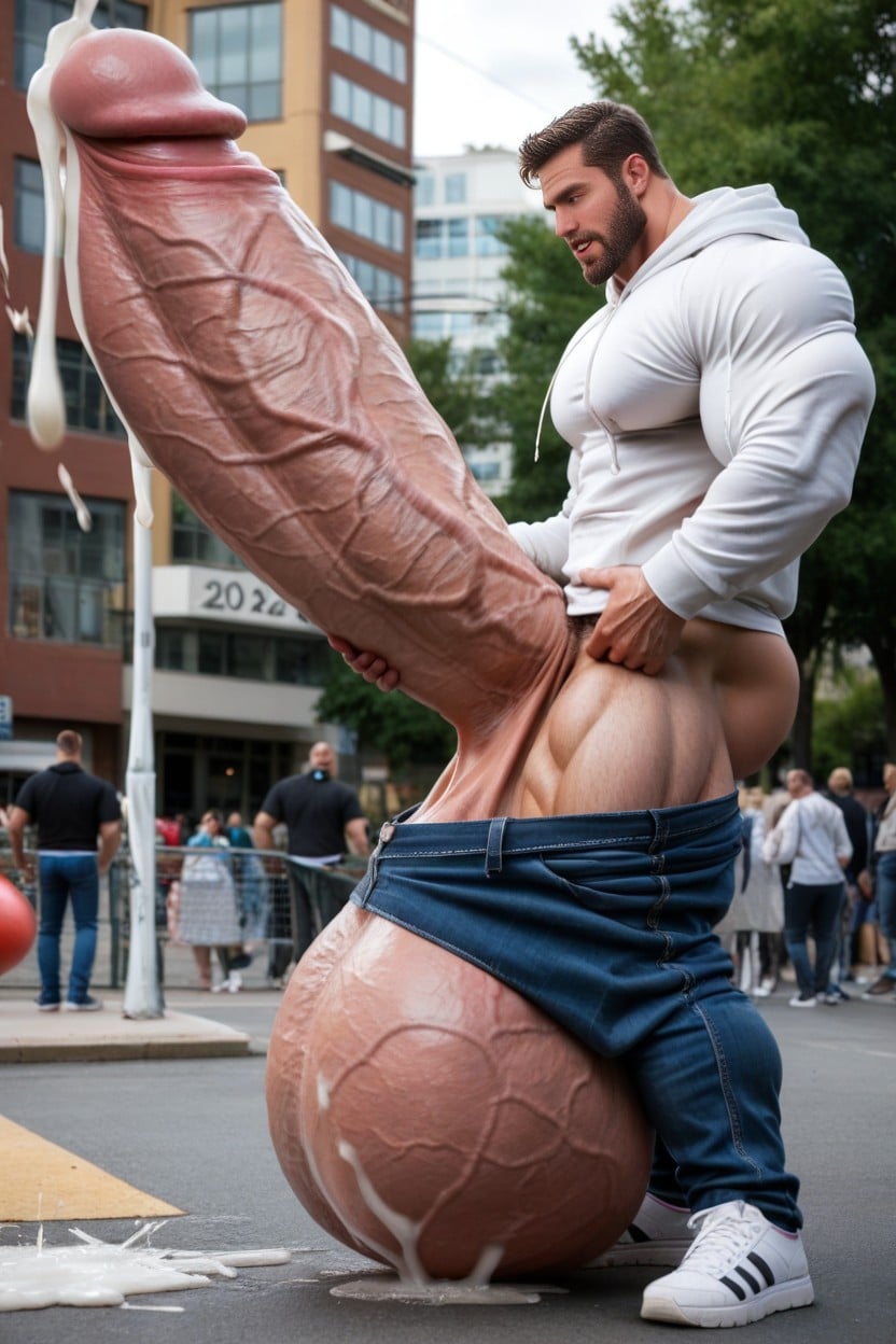 Male Only, Exploding With Ball Growth, Hyper Cock AI Gay Porn