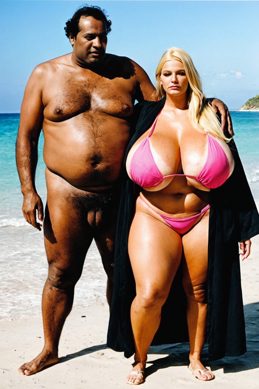 Thick Black Hairs On Mans Arms And Chest, Bored, Pretty White Blonde Swedish Babe AI Porn