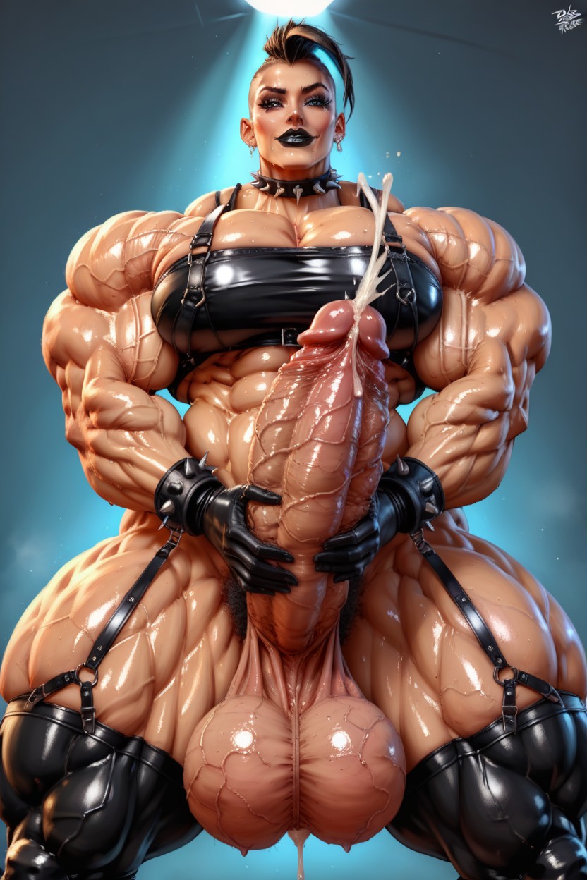 Huge Cock, Leather Stocking, Huge Biceps Porno IA transsexuelle