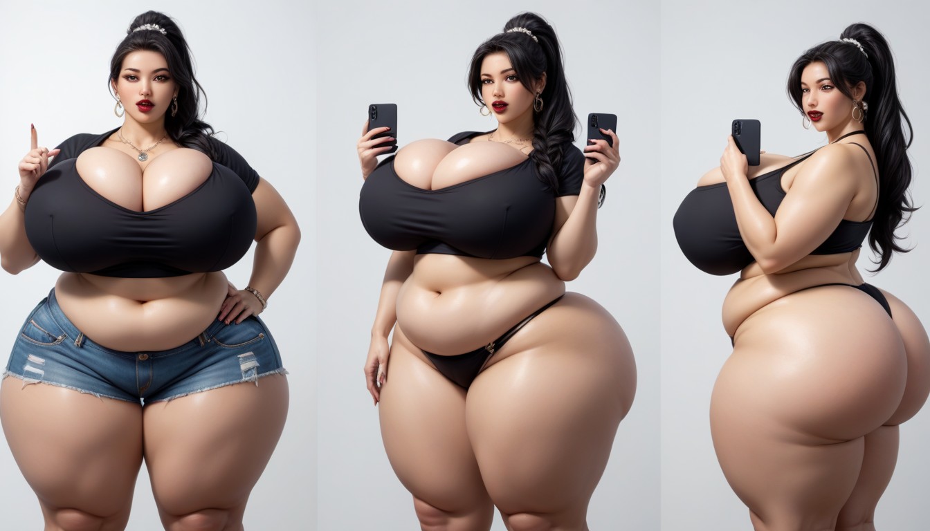 The Most Mega Ultra Hyper Enlarging Ultra Fat Breasts Expansion, Breast Expansion, Hyper Mega Fat Ass Expansion BBW AI Porn