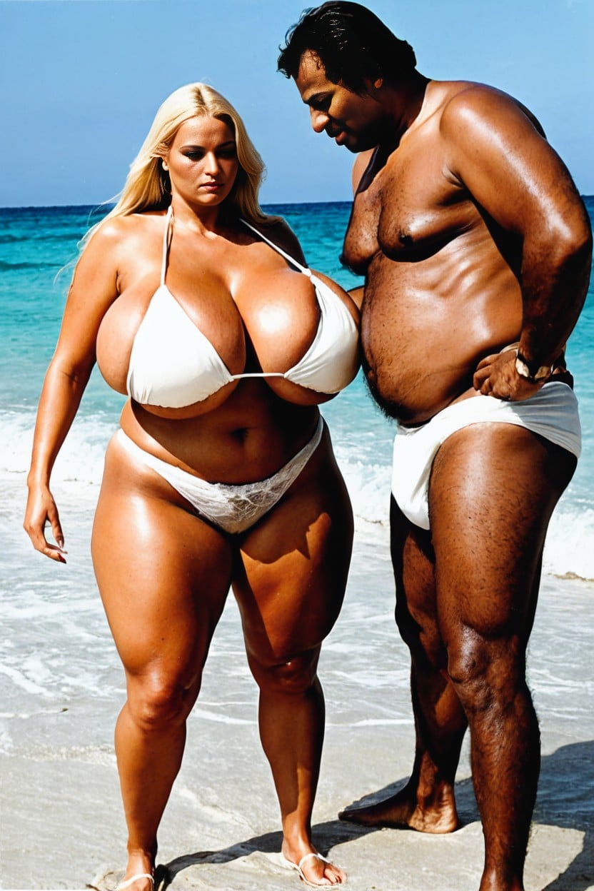 Pretty White Blonde Swedish Babe, Huge Thighs, 부끄러움 AI 포르노