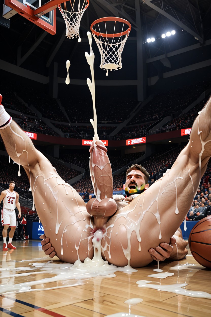 Basketball, Cum Covering Everything, Creampie AI Gay Porn