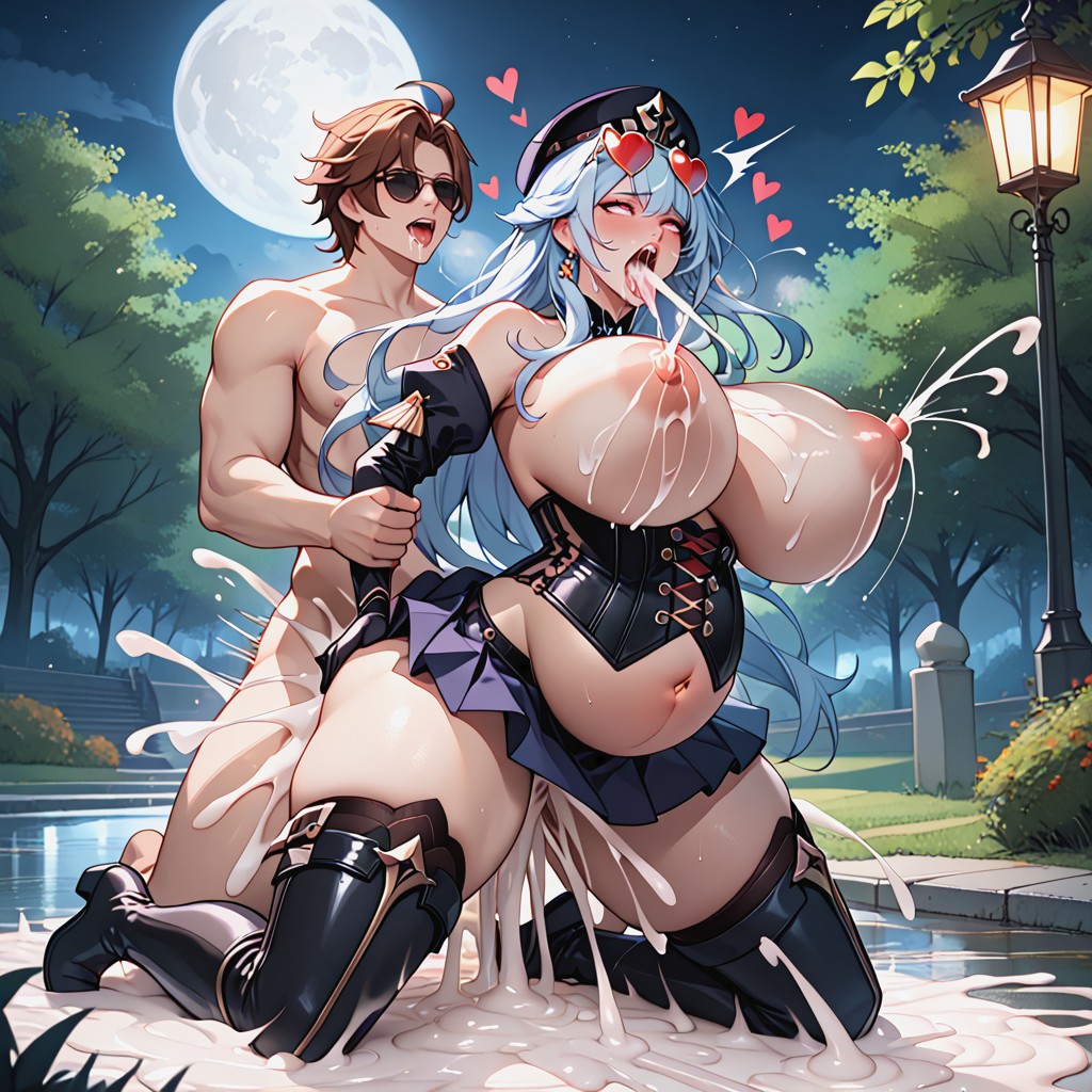 Long Length, Sunglasses, Open Eyes Hentai AI Porn