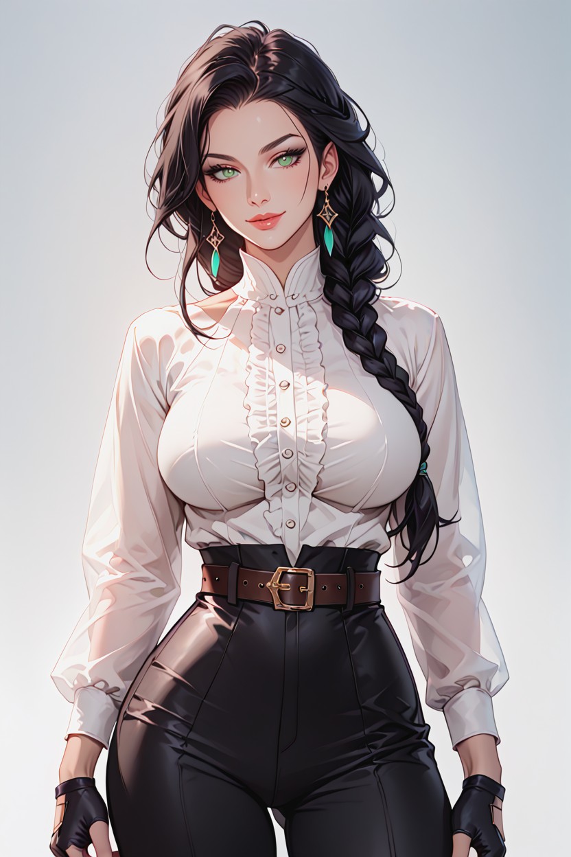 Confident And Enchanting Expression, Pencil Waist, Seducing Hentai AI Porn