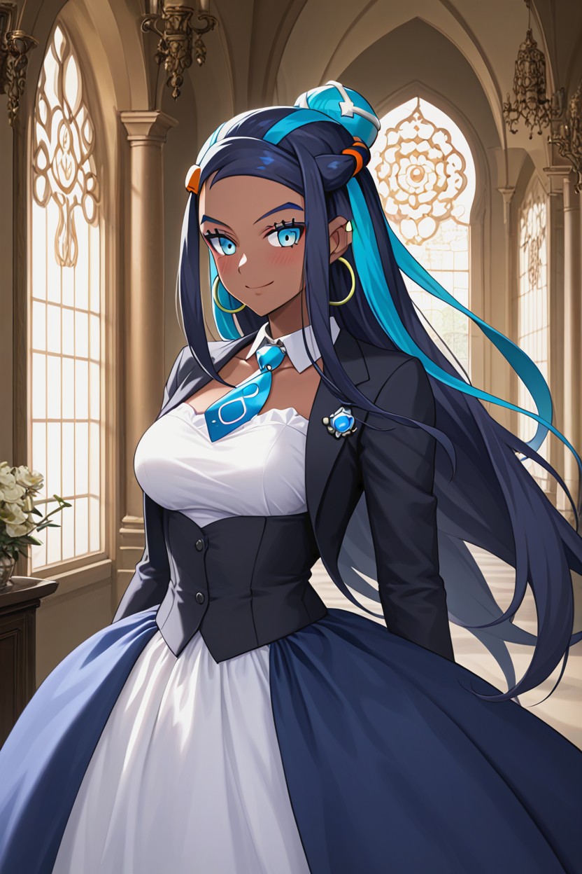 Smirking Blush, Very Detailed Eyes, Mansion AI Porn