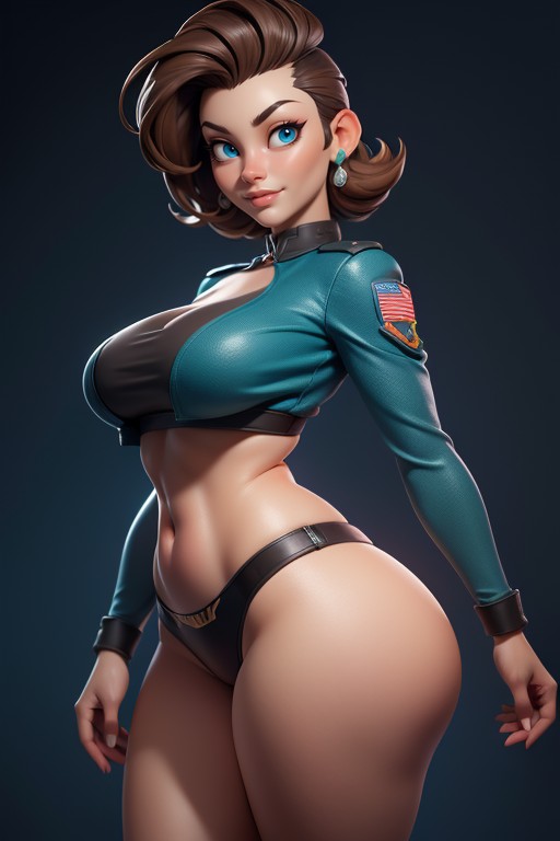 Blue Eyes, 25+, Bikini Hentai AI Porn