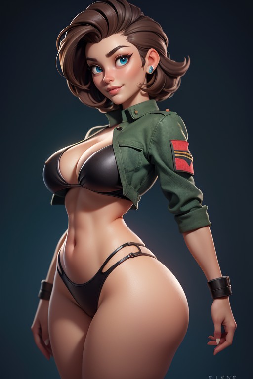 Rear View Of Large Round Ass, Head Bald On The Sides, Massive Ass Hentai AI Porn