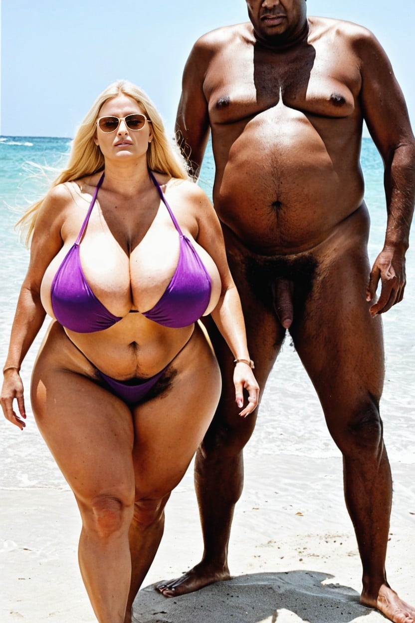 18+, Very Ugly Indian Man Standing Behind Woman, Extremely Large Ass AI Porn