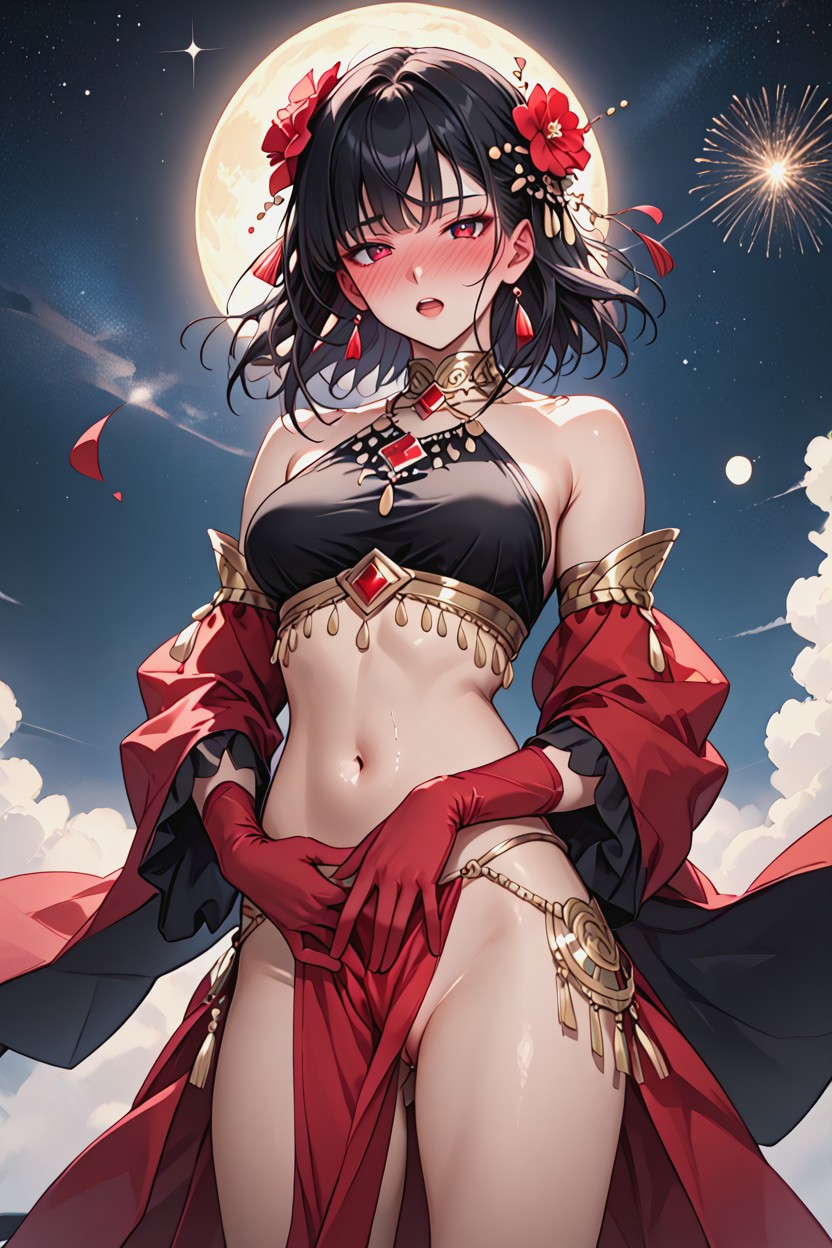 Bedroom Eyes, Japanese, Dimly Lit Hentai AI Porn