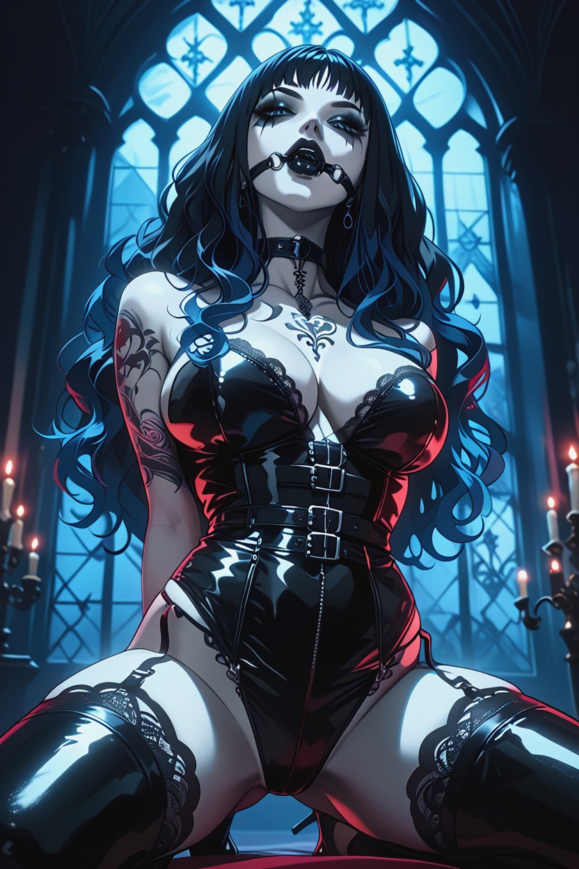 Stiletto Heels, Massive Ass, Kneeling On A Gothic Chamber Floor Hentai AI Porn