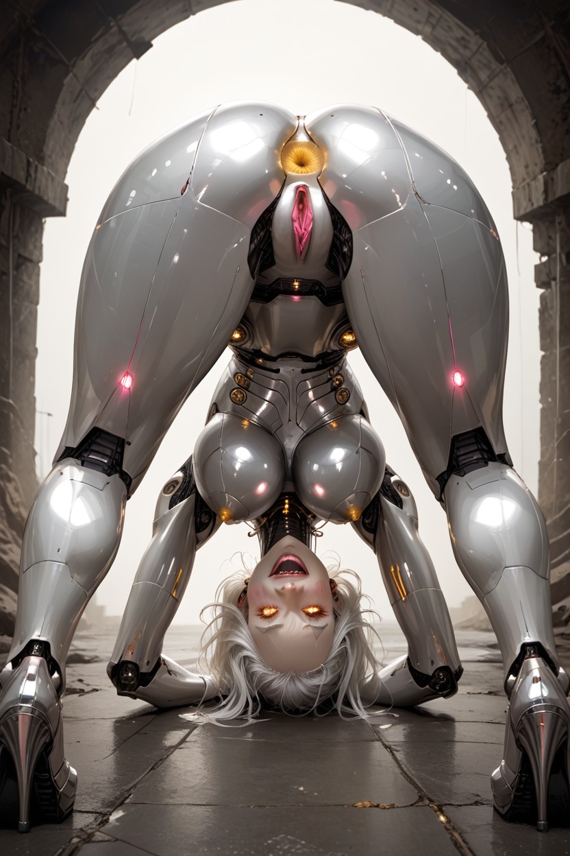 Full Body, Hyper Big Metallic Robotic Anus, Vicious Sex Porno IA