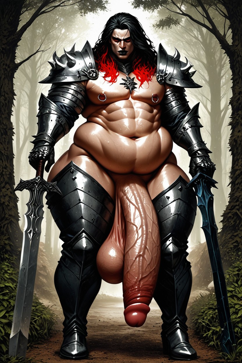Thick Lips, Wide Hips, Gants D'armure Porno IA Gay