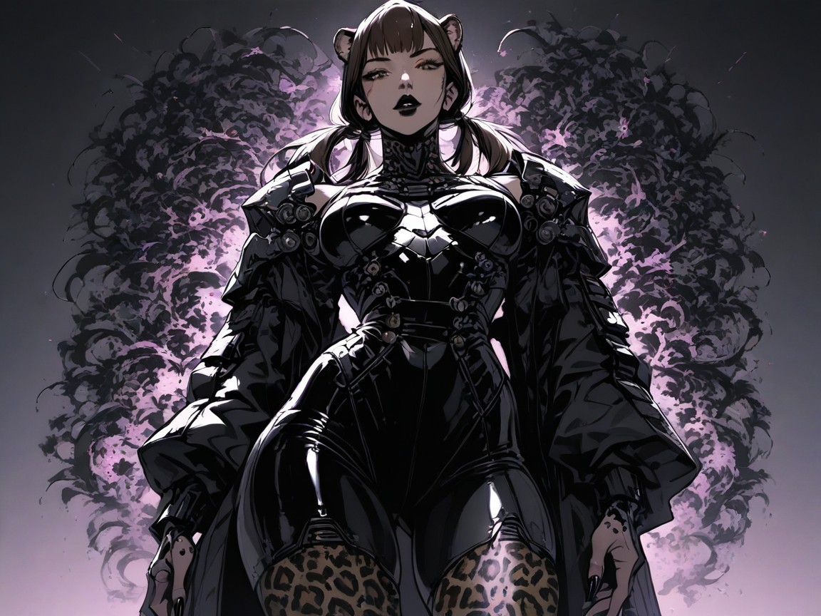 Black Robot Light Armor, Sloped Shoulders, One Woman Porno latina IA