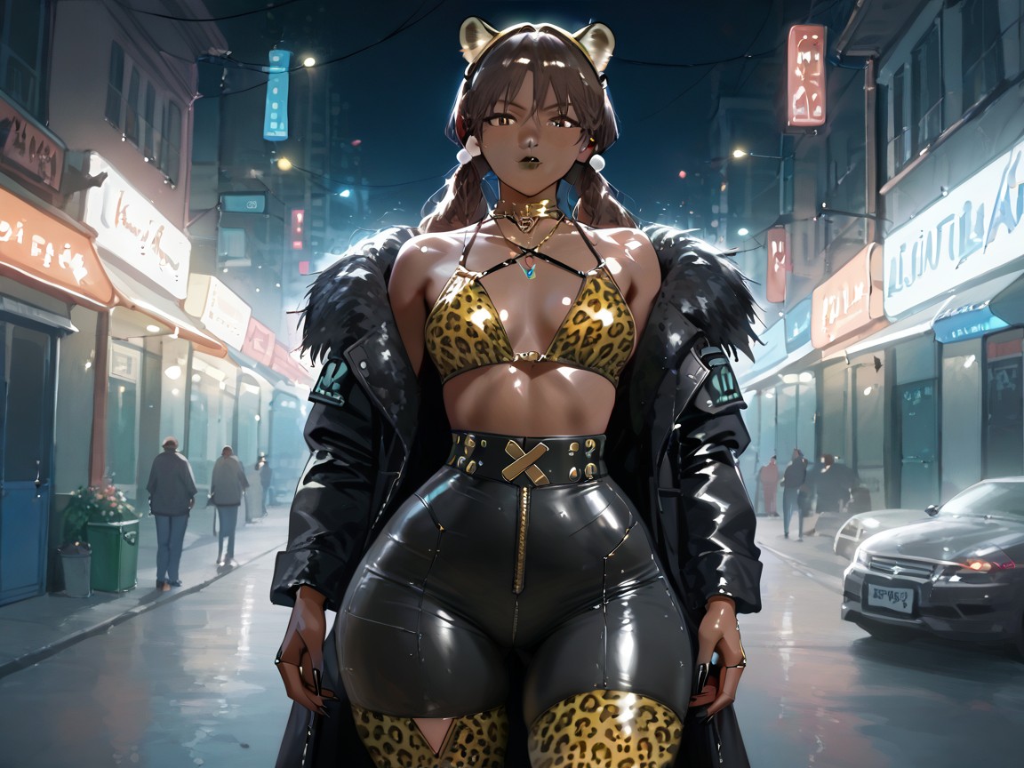 Operative, Leopard Ears, Ultra Detailed Porno IA Latina