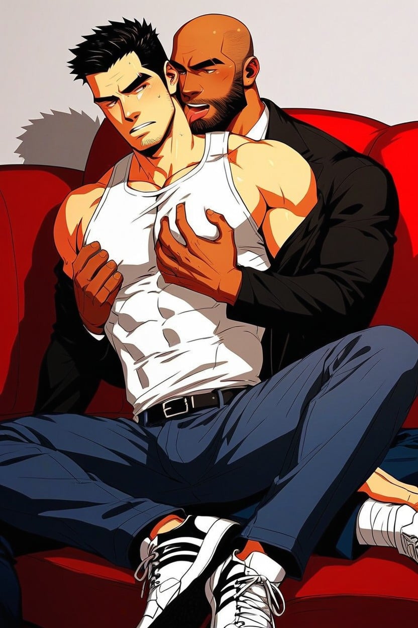 Different Haircut, A Japanese Man, Interracial Porno IA Gay
