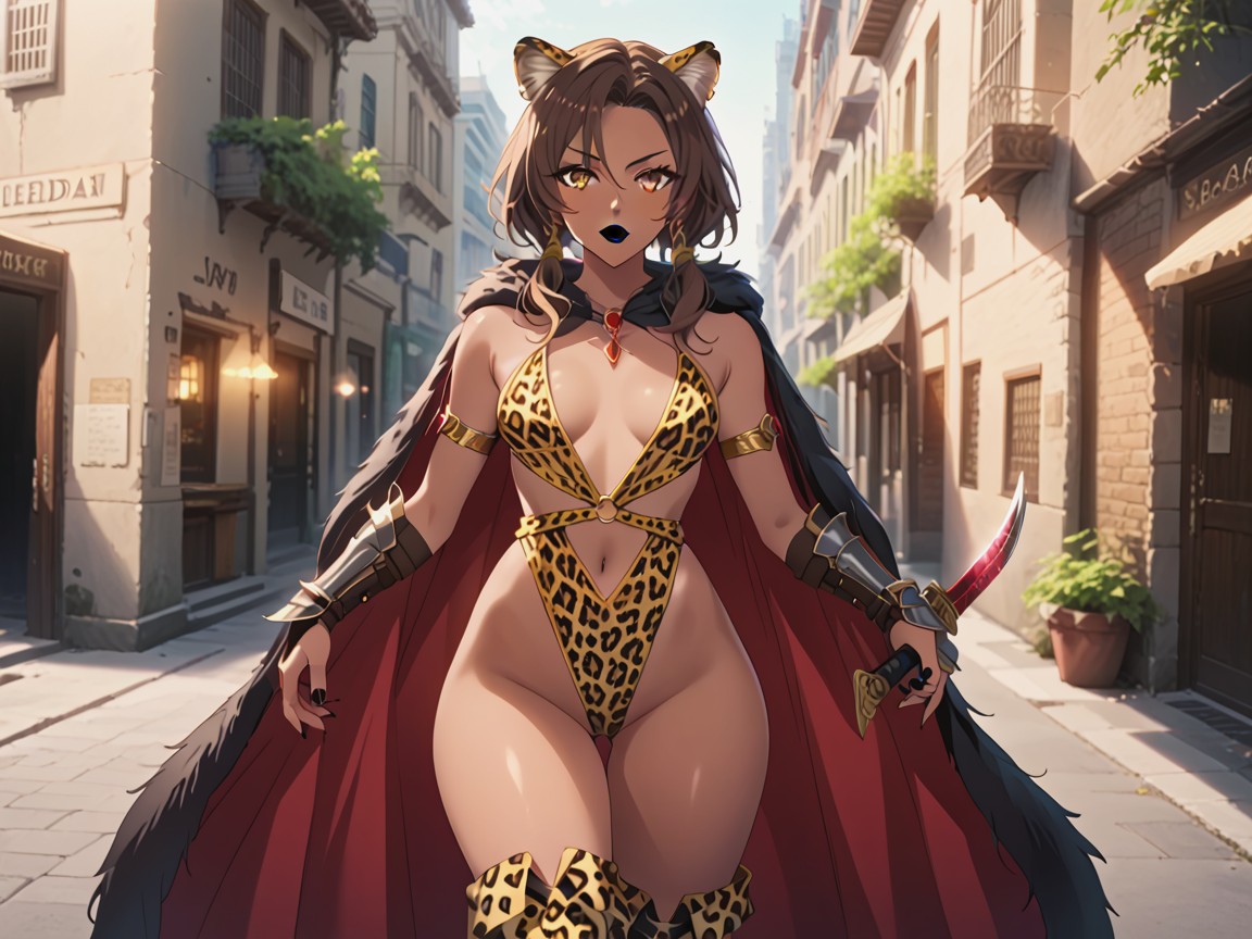 Rogue, Snatched Waist, Brown Eyes Hentai AI Porn