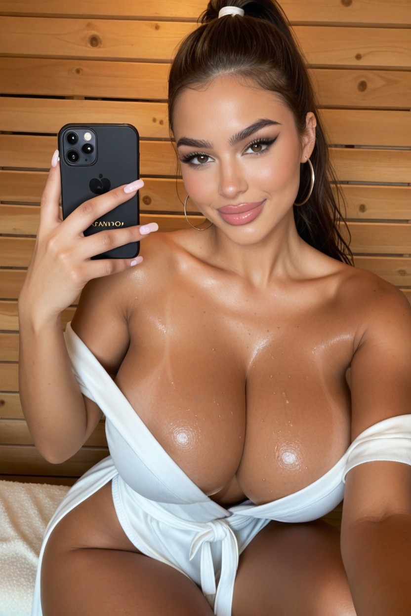 Perfect Bubble Big Butt, Latina, Smug Expression AI Porn