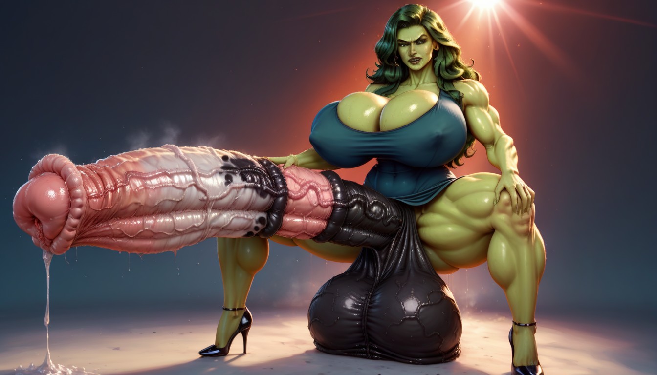 Biggest Cock, Massive Huge Balls, Ultra Realistic Dick AI Porn