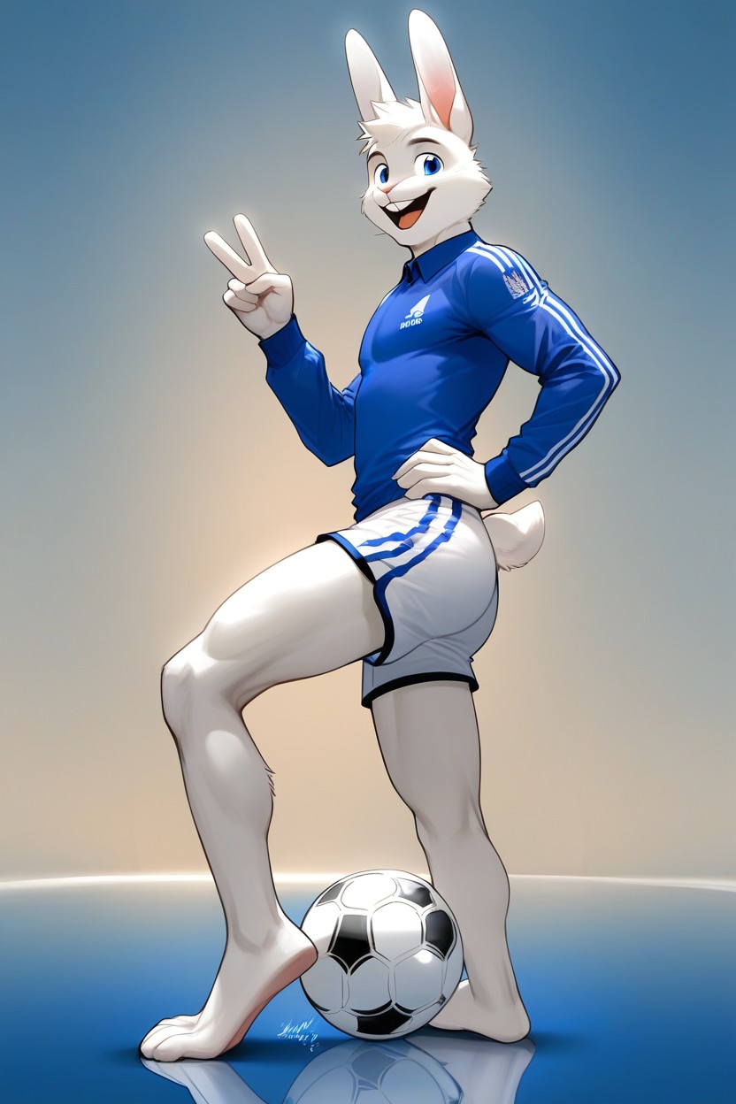 Sportswear, Rabbit, White Shorts Porno gay IA