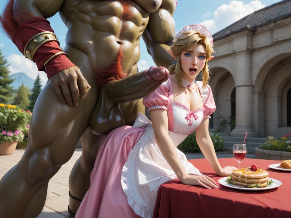 Anal, Doggystyle, Pink Maid Costume Hentai AI Porn