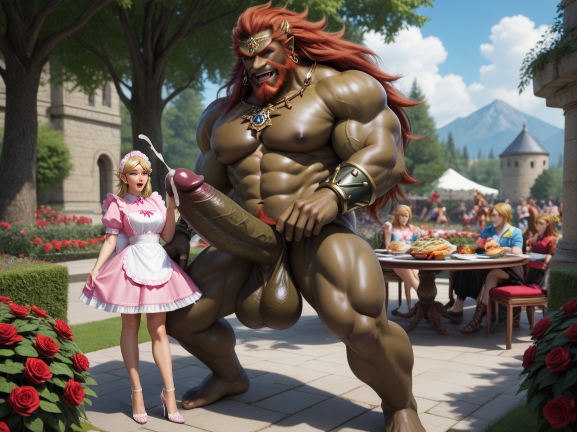 Impossible Size Cock, Ganondorf Standing, Close Up Hentai AI Porn