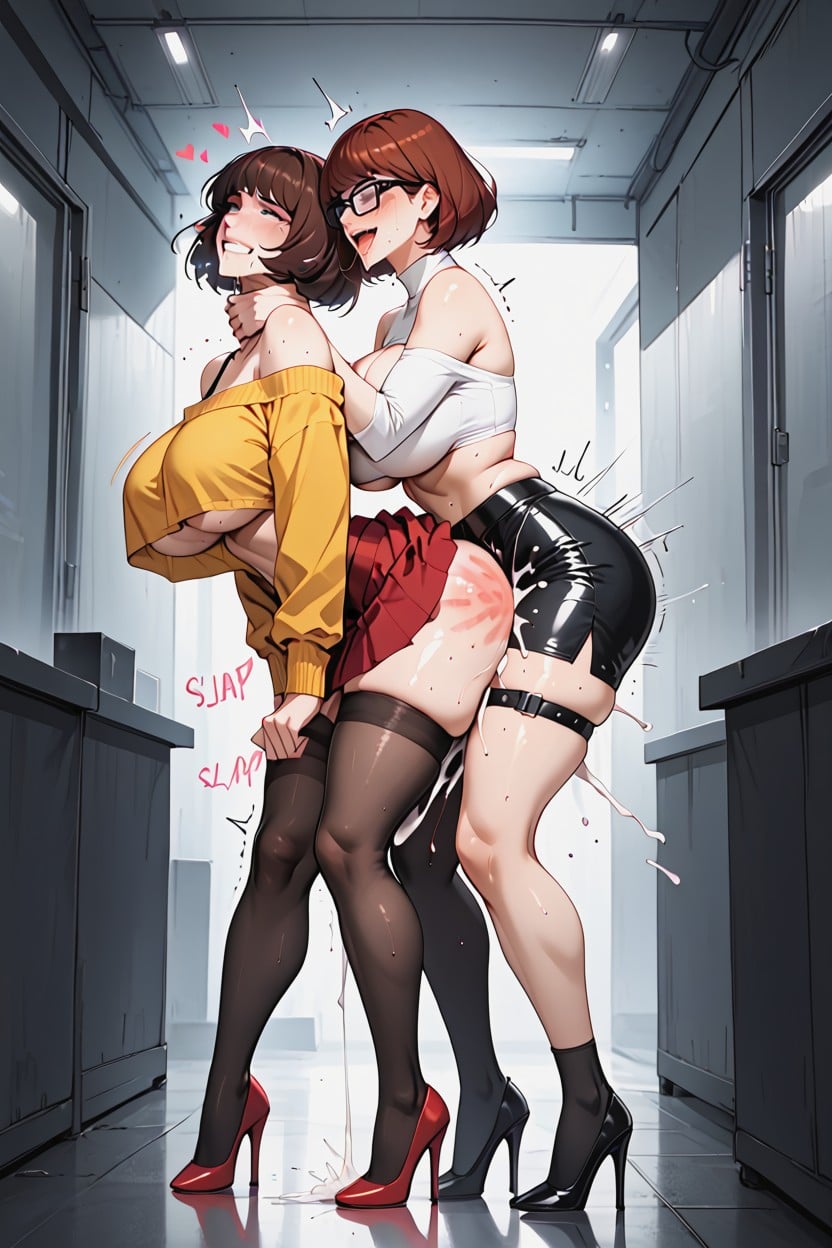 Choking From Behind While Holding Her Waist, Llorar De Felicidad, Suspended Sex Porno IA