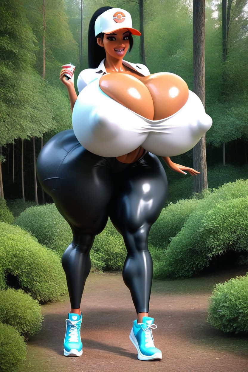 Ultra Gigantic Breasts, Cleavage, Detailed Face AI Porn