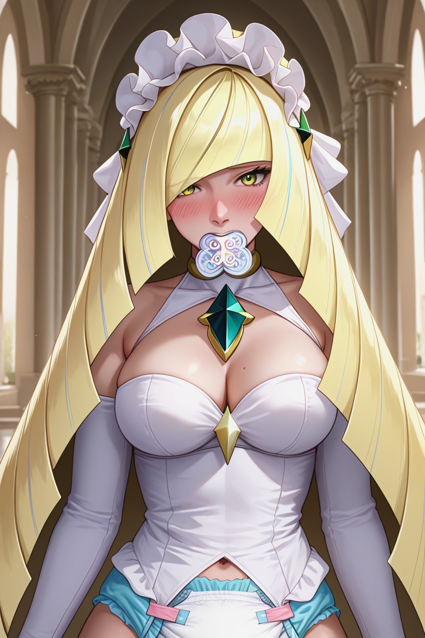 Visible Crotch, Small Ass, Wearing Solid Mittens AI Porn