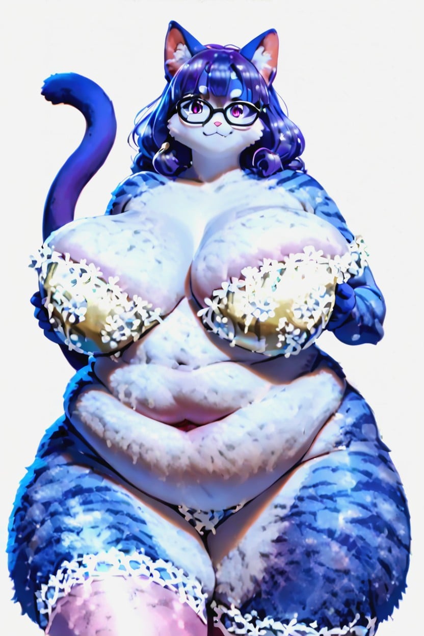 Gigantic Breasts, Purple Eyes, Looking At Viewer 퍼리 AI 포르노