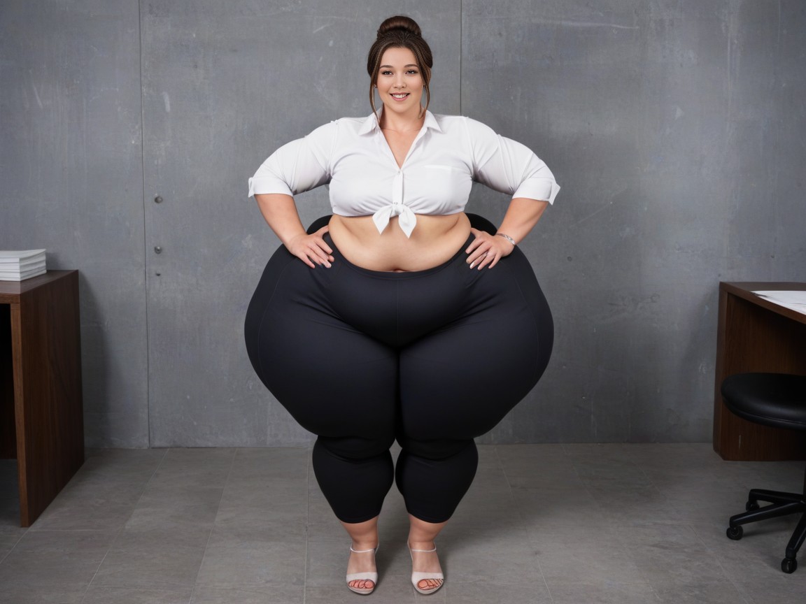 Full Body, Pear Shaped Body, Massive Hyper Fat Butt AI Porn